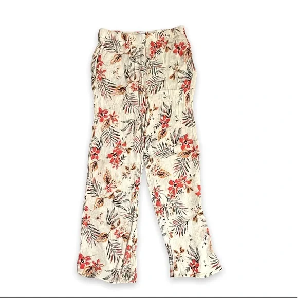 White Tropical Island Girl High Flare Pants - Kauai Natural - Picture 2 of 10